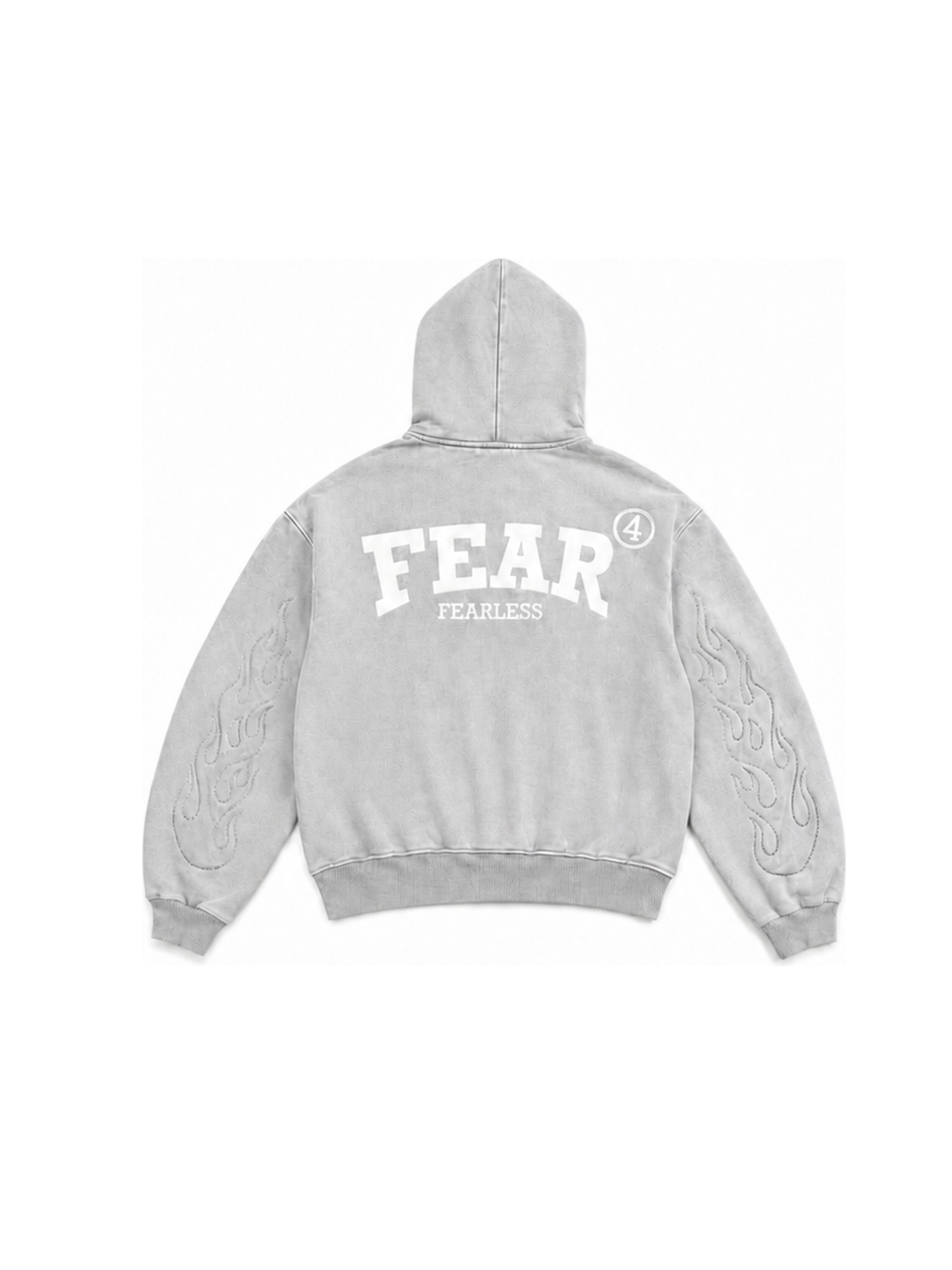 4EARLESS grey zipper hoodie