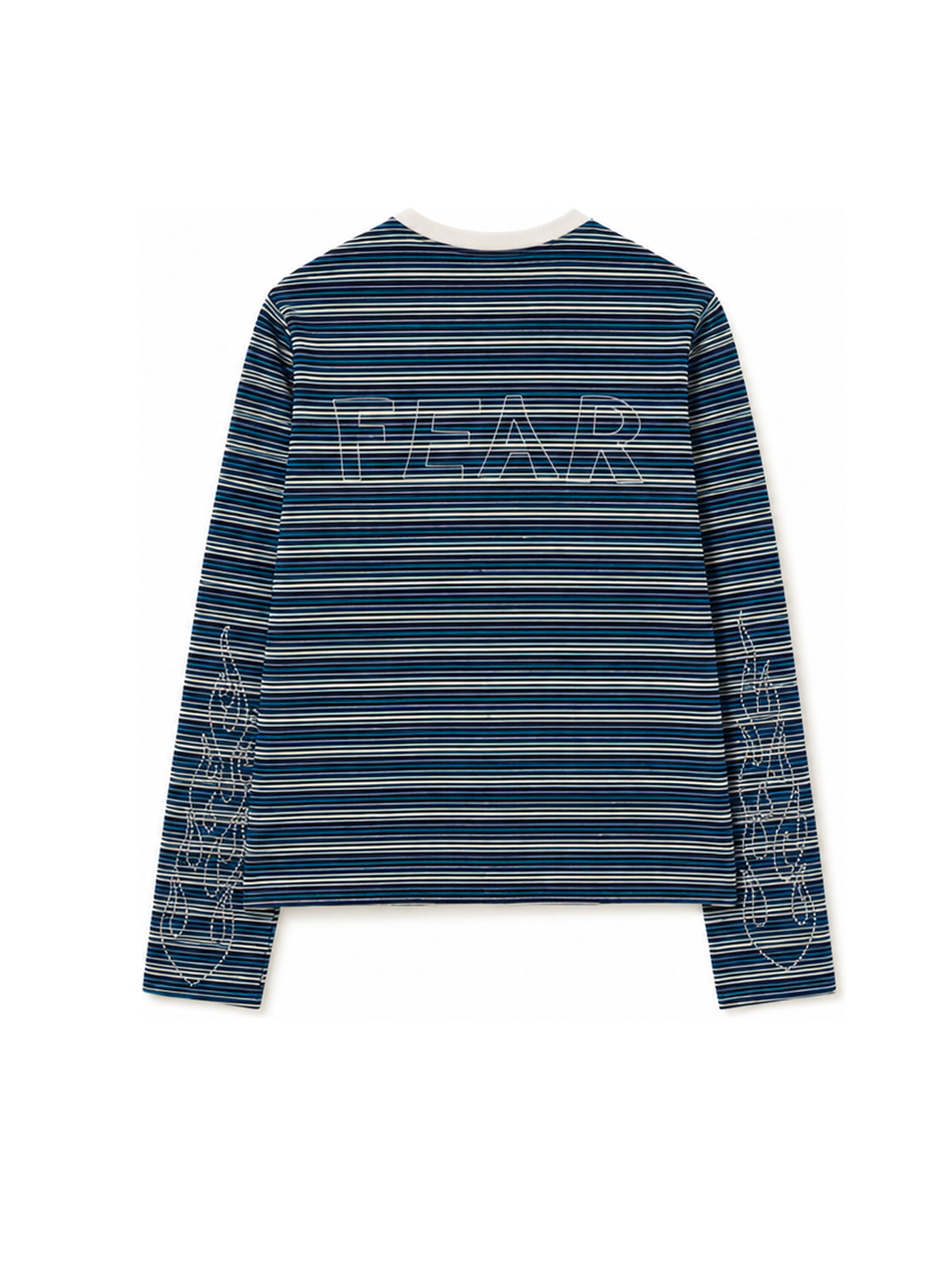4EARLESS Blue striped limited long-sleeved shirt