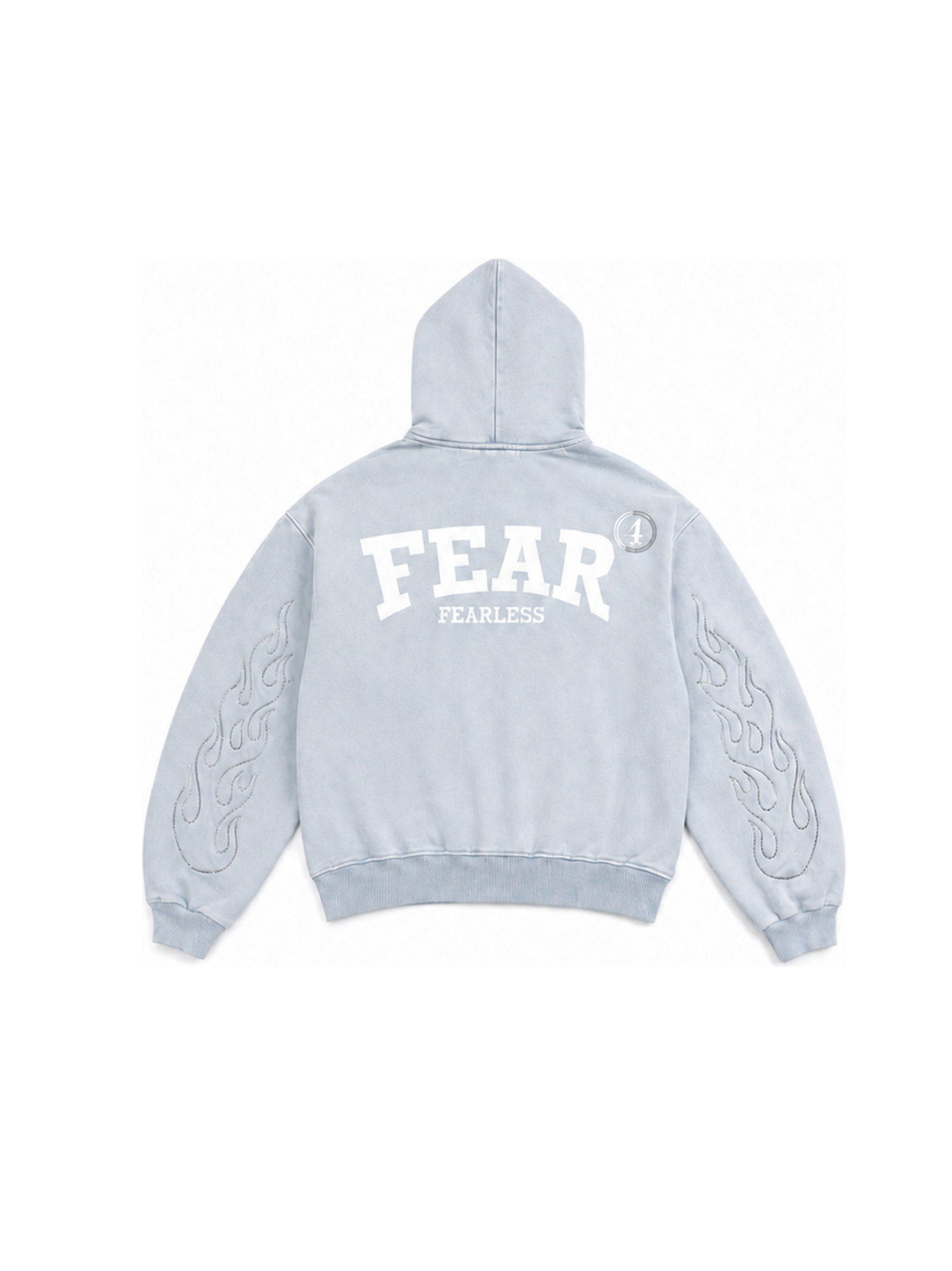 4EARLESS Sky-blue zipper hoodie